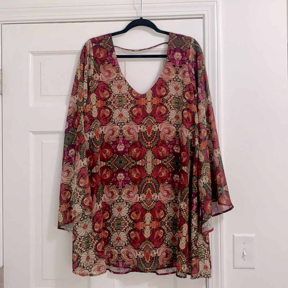 Show Me Your Mumu bell sleeve low back dress